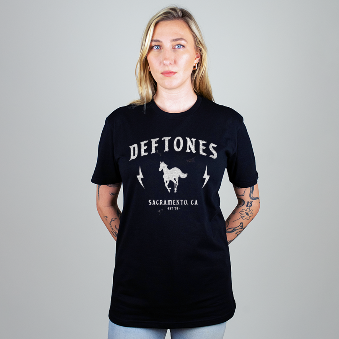 Deftones T Shirt Electric Pony Band Logo nieuw Officieel Mannen Deftones T Shirt Electric Pony Band Logo nieuw Officieel Mannen