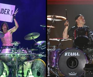 A comp of Mario Duplantier playing drums live and Lars Ulrich playing drums live.