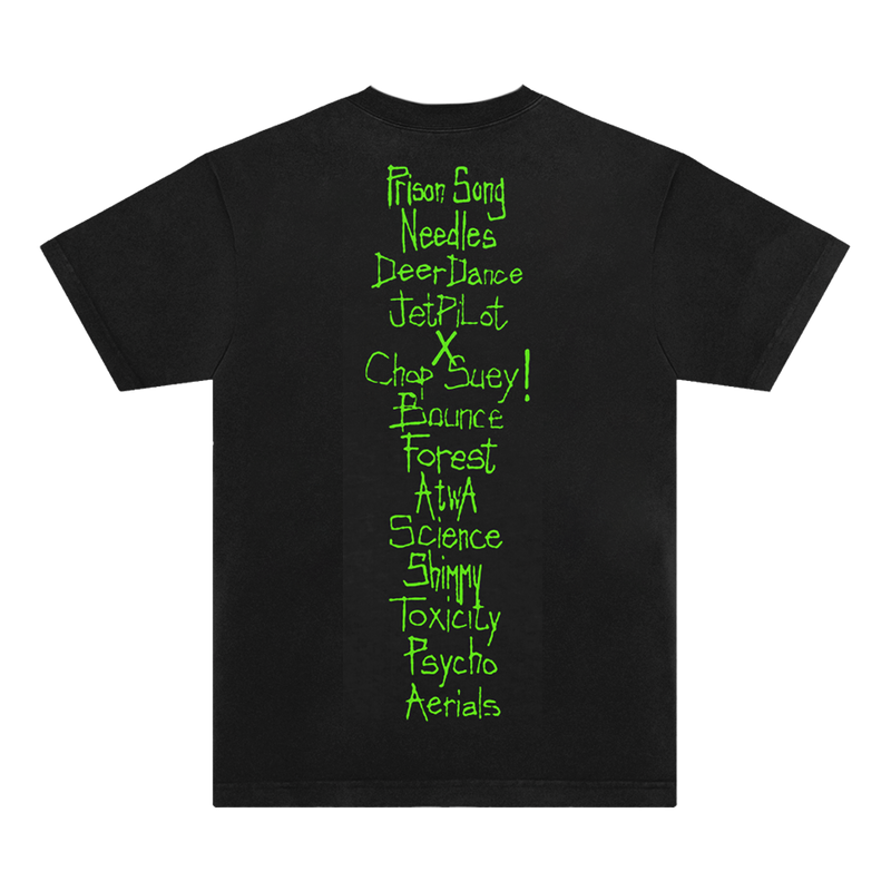 Toxicity 25 Tracklist T-Shirt | SYSTEM OF A DOWN