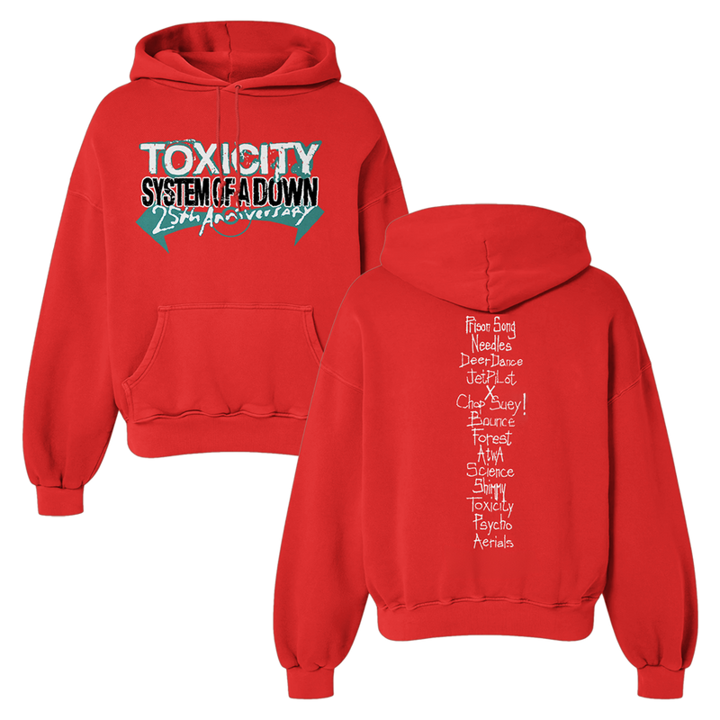 Toxicity 25 Tracklist Hoodie | SYSTEM OF A DOWN