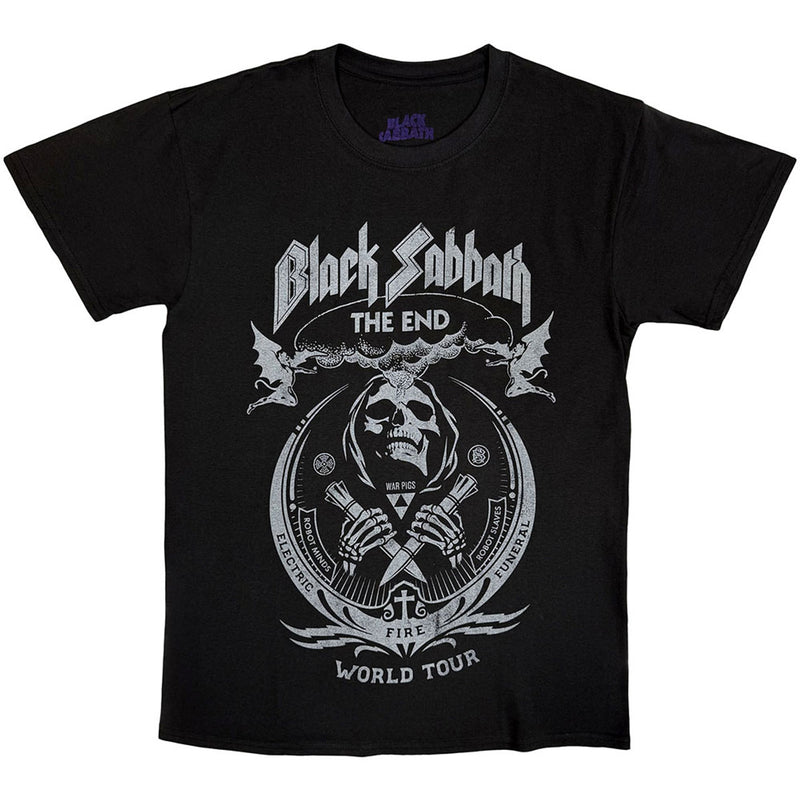Black Sabbath Unisex T-Shirt: The End Mushroom Cloud (Black)