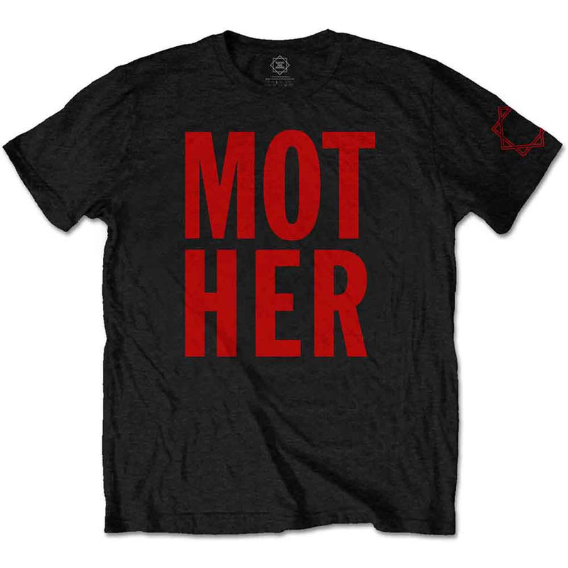 Faith No More Unisex T-Shirt: MF Stacked (Black) (Back Print)