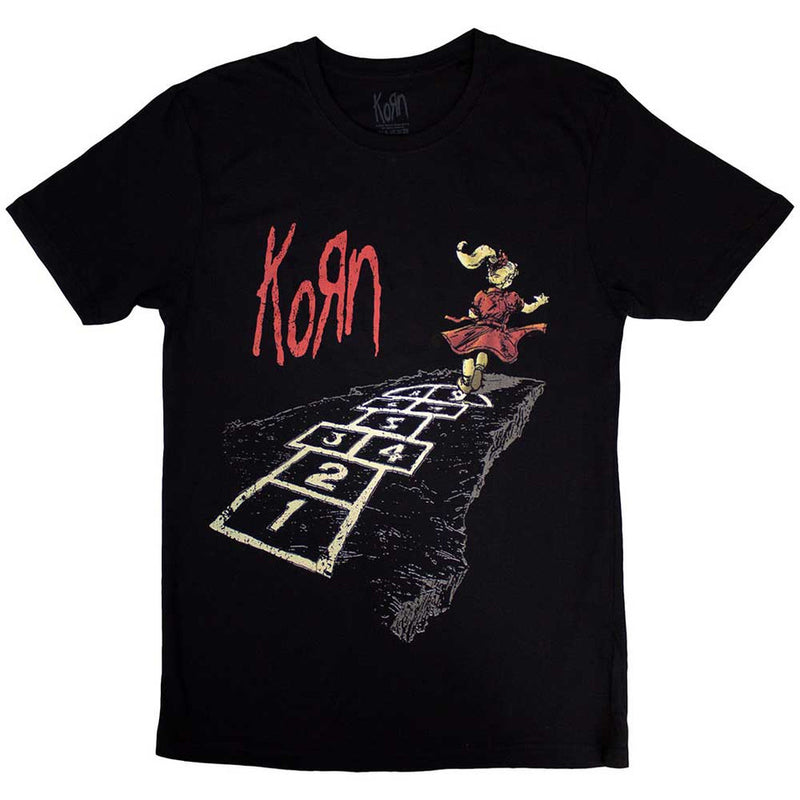 Korn Unisex T-Shirt: Follow The Leader Hopscotch (Black)
