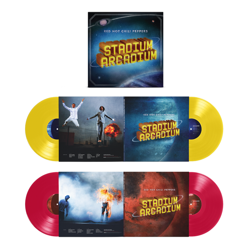 Stadium Arcadium: 20th Anniversary Limited Edition Canary Yellow & Apple Red 4LP | Red Hot Chili Peppers