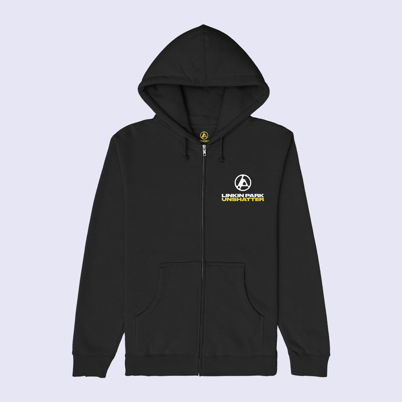 Unshatter Black Zip Up Hoodie | Linkin Park