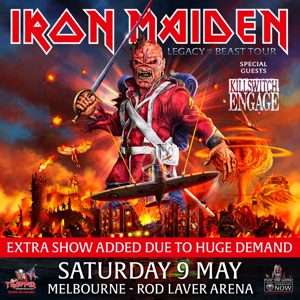 Iron Maiden Add Second Melbourne Show to Australian Tour