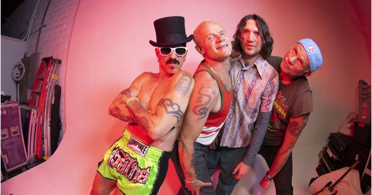 A polaroid of the Red Hot Chilli Peppers