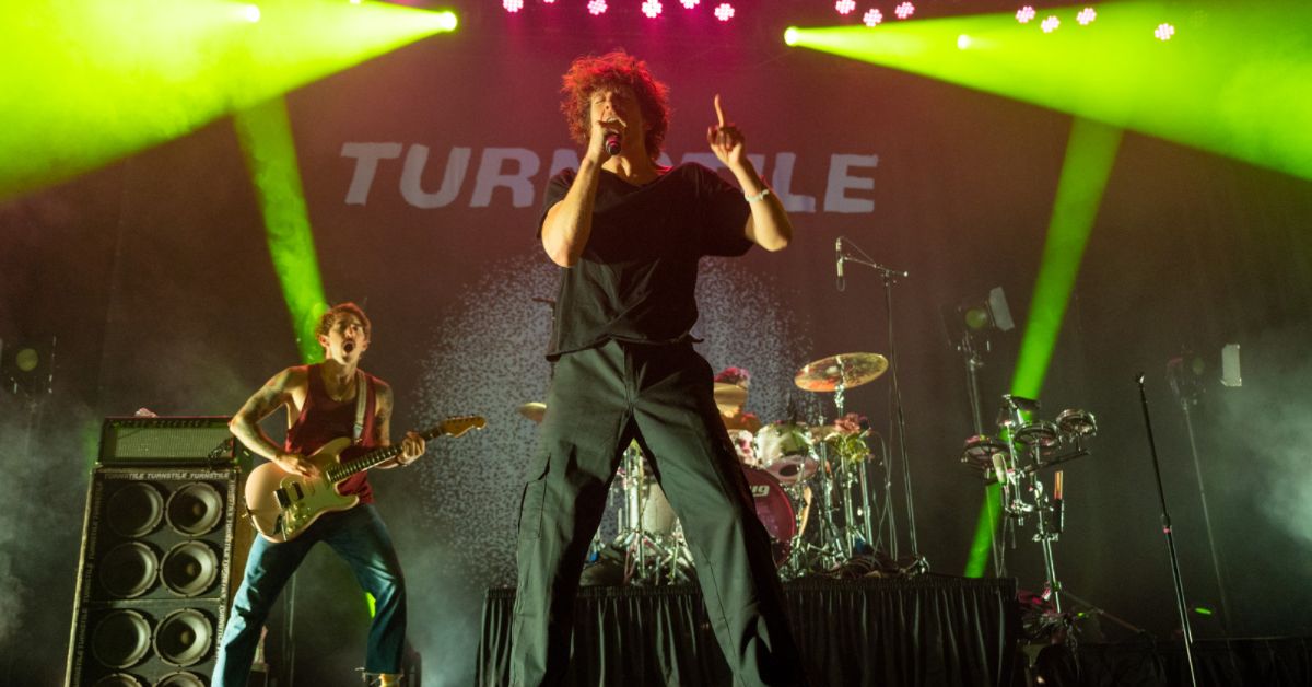 Turnstile performing live in Atlanta, Georgia in 2022. 