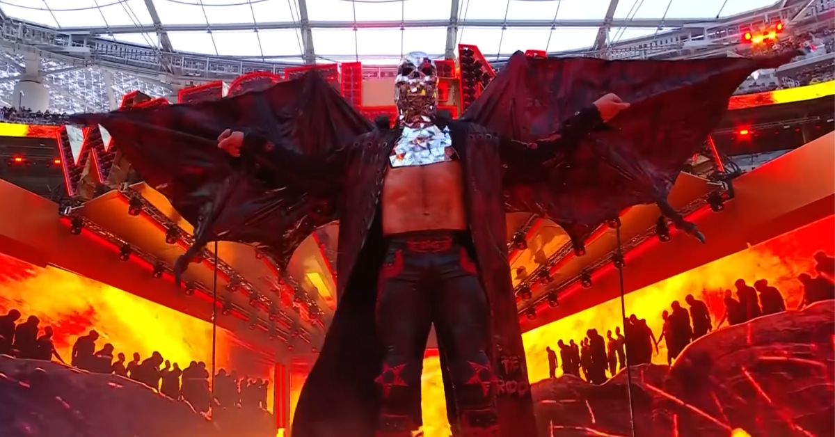 Edge making his WrestleMania 39 Entrance. Screenshot from WWE YouTube