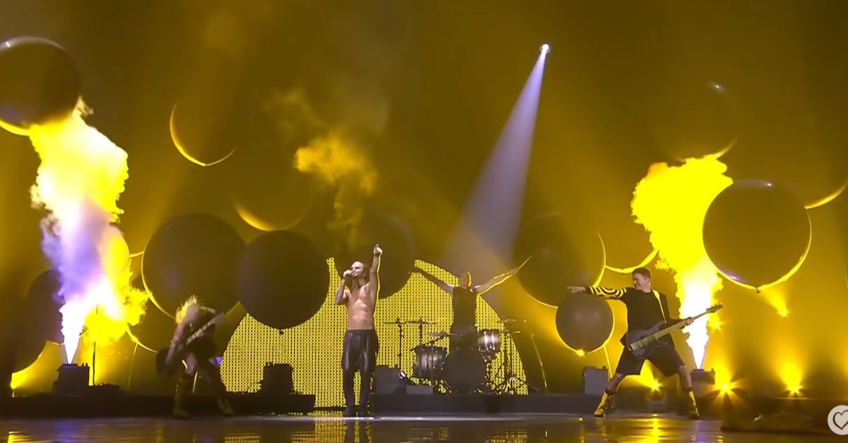 The Rasmus performing in Eurovision 2022 