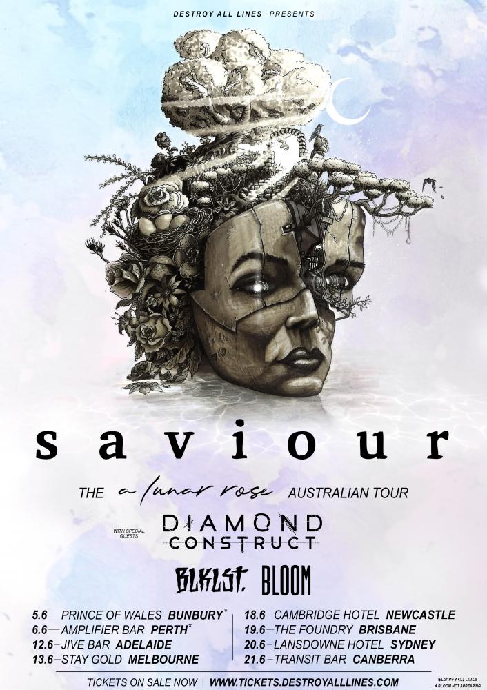 Saviour - A Lunar Rose Australian Tour Flyer