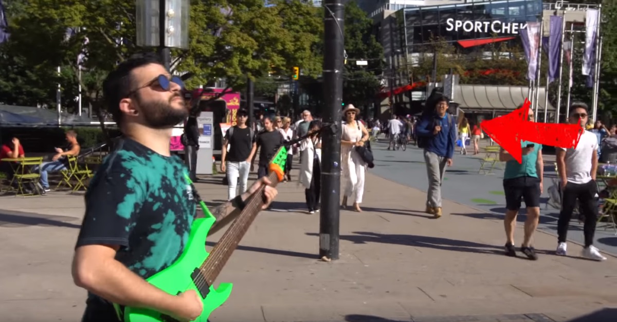 Watch This Guy Busking in Public with Djent