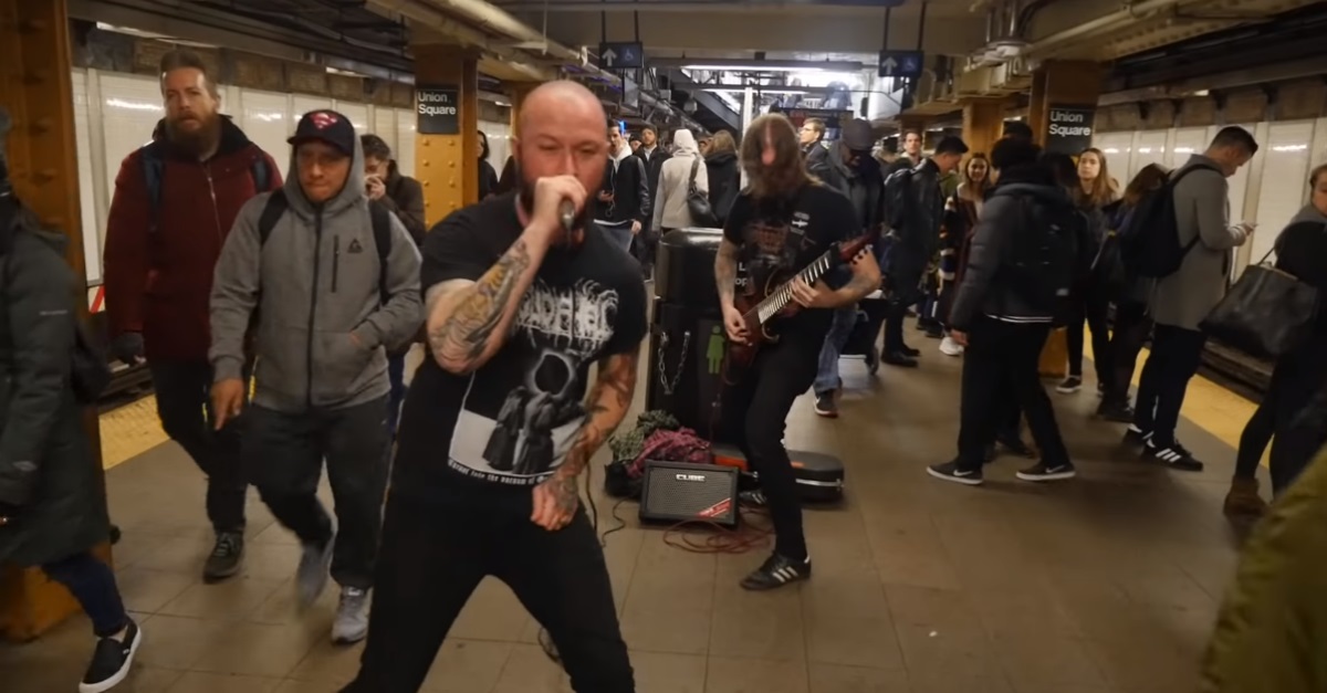 Watch Death Metal Band Allegaeon Busk on a NYC Subway