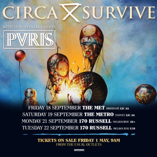 Circa Survive & PVRIS Announce Australian Tour!