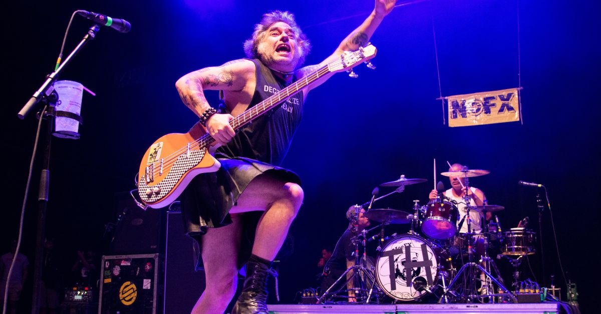 Fat Mike performing live with NOFX
