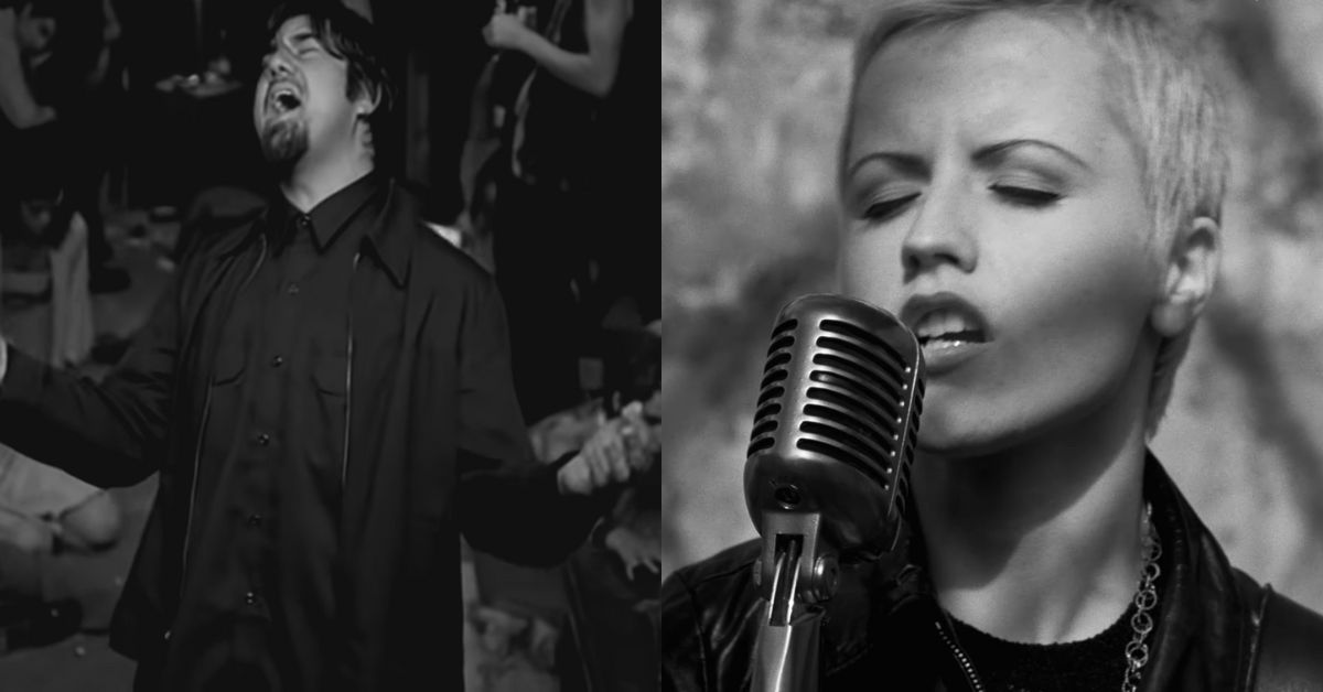 A comp image featuring screenshots of Chino from Deftones and Dolores from The Cranberries, side by side.