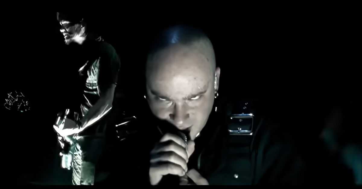 Disturbed - David Draiman singing in the film clip for 'Down With The Sickness'