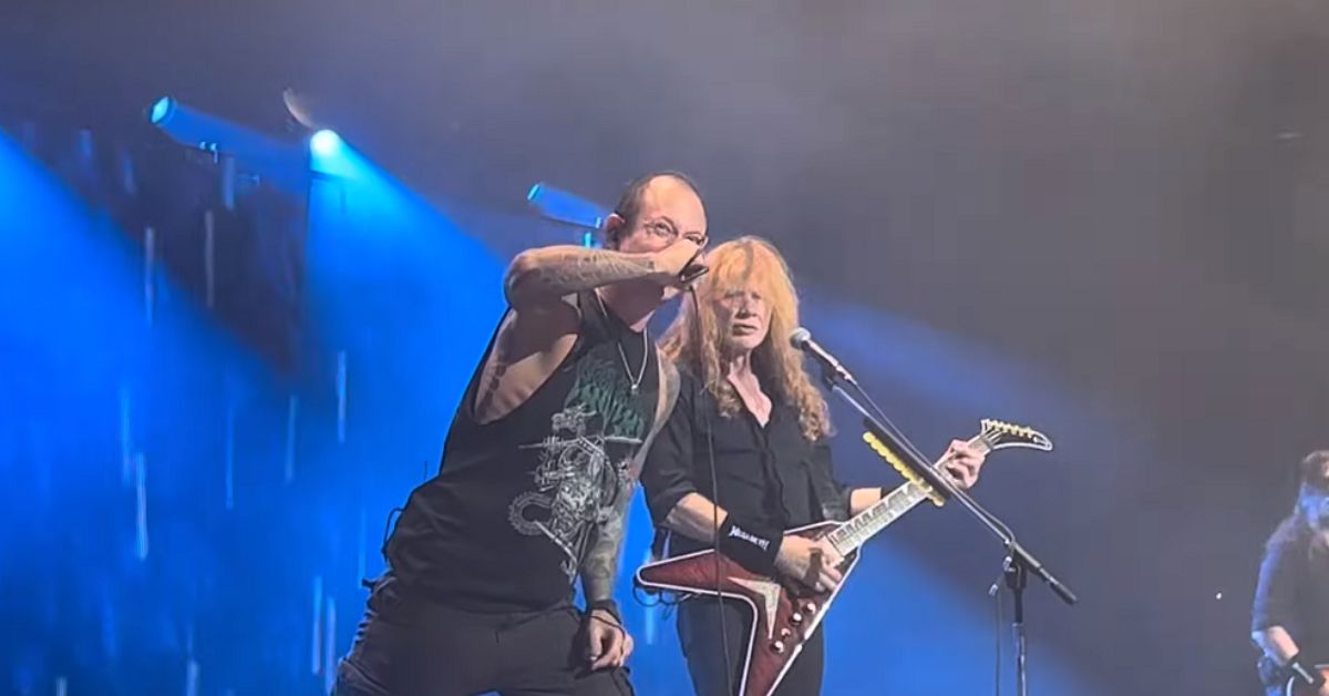 Matt Heafy performing live with Megadeth