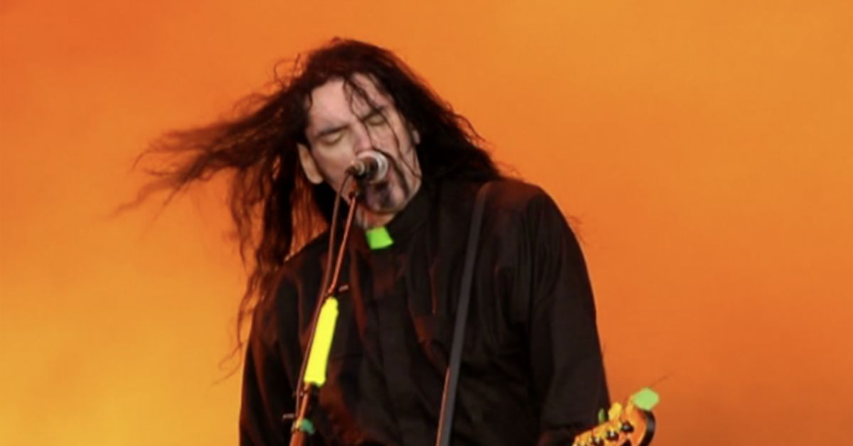 A photo of Peter Steele performing live at Wacken Open Air in 2007