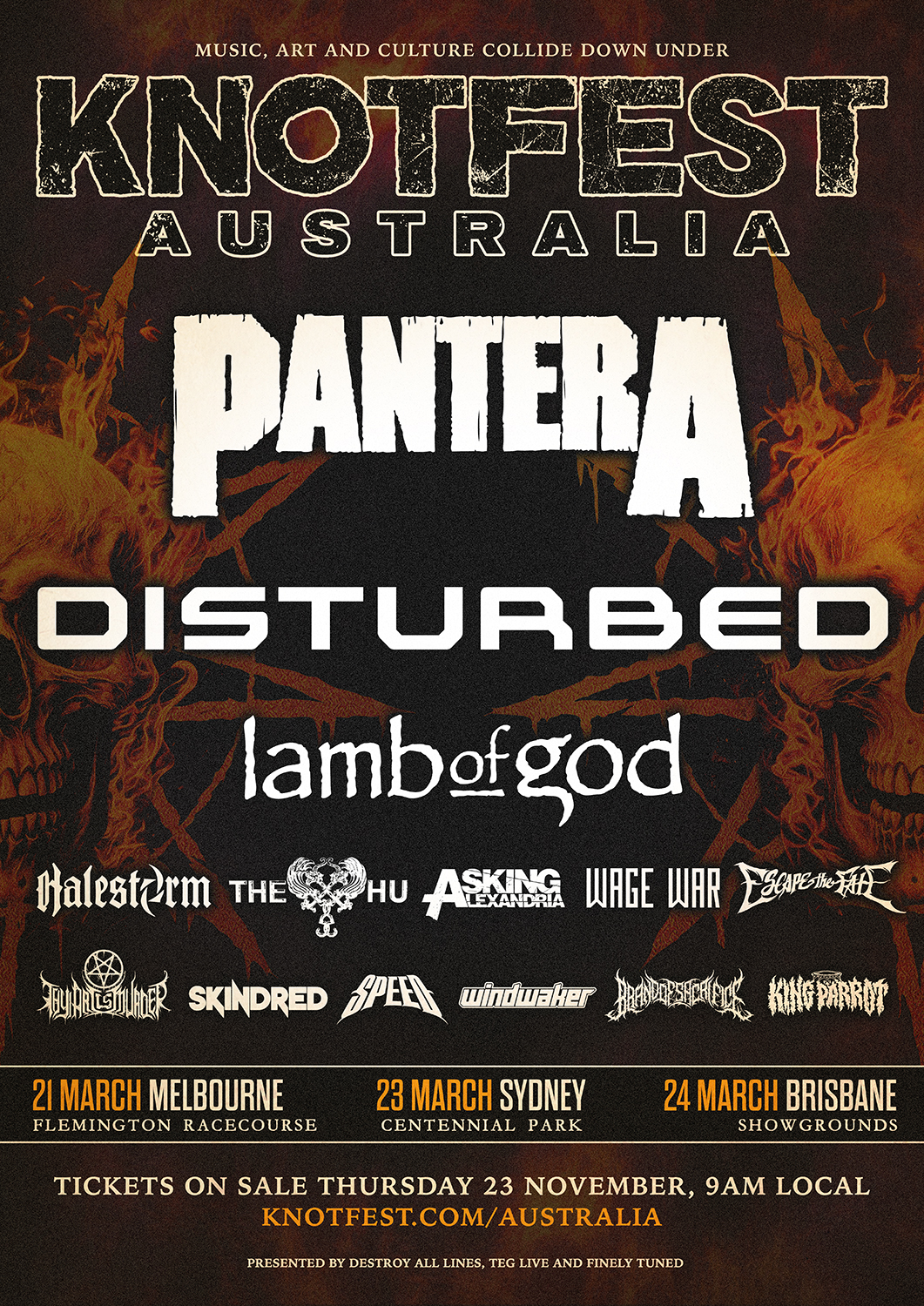 Knotfest Australia 2024 Poster