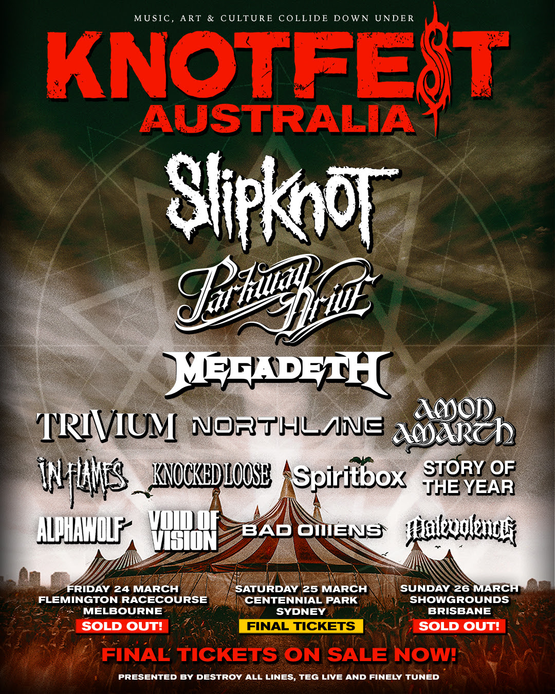 knotfest Australia poster