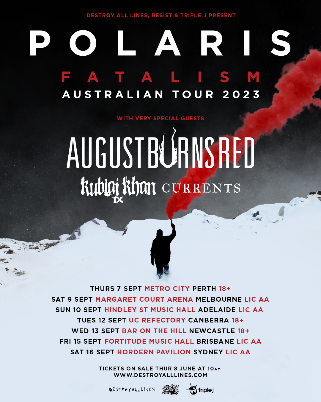 Polaris Announce 'Fatalism' Australian Tour With August Burns Red