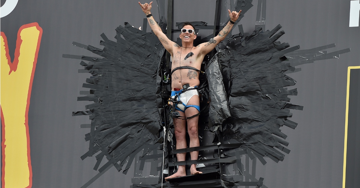 Steve-O emerges from his duct-tape cocoon