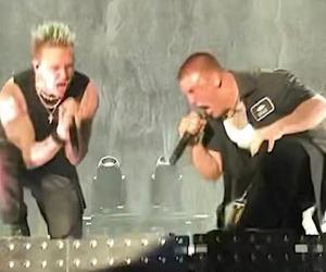 Jacoby and Jagger Shaddix performing live with Papa Roach