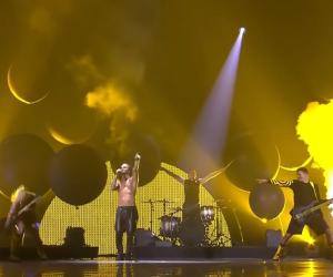 The Rasmus performing in Eurovision 2022 