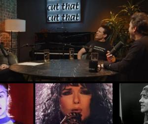 Comp image of Always Sunny podcast, Heart's Ann Wilson, Faith No More's Mike Patton and Guns N' Roses Axl Rose