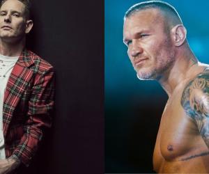 A comp image of Corey Taylor and Randy Orton