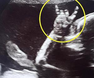 The Youngest Metalhead Ever Throws Up The Horns in the Womb
