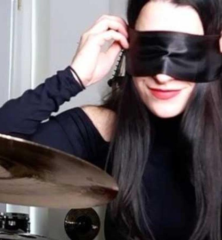 Watch Raja Meissner Smash Slipknot Blindfolded