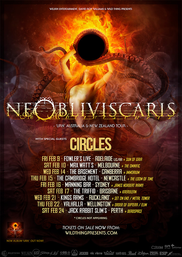 Ne Obliviscaris ANZ tour poster