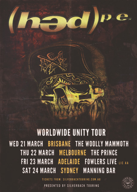 (hed) p.e. Worldwide Unity Tour poster