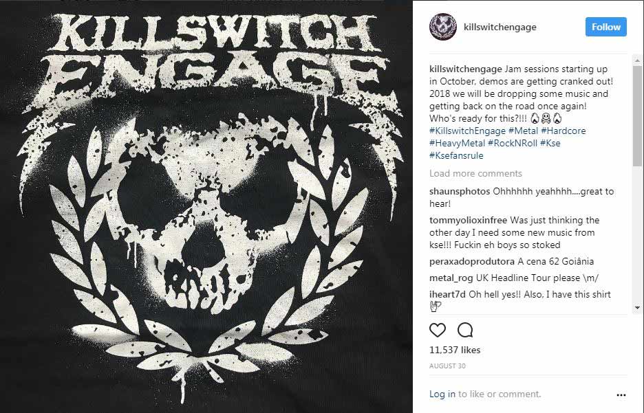 Killswitch Engage Instagram