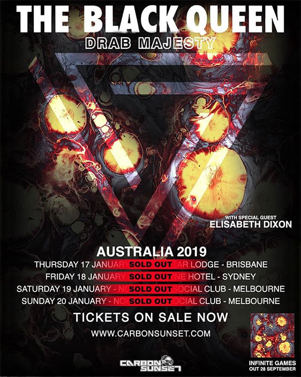 The Black Queen Australian Tour poster.