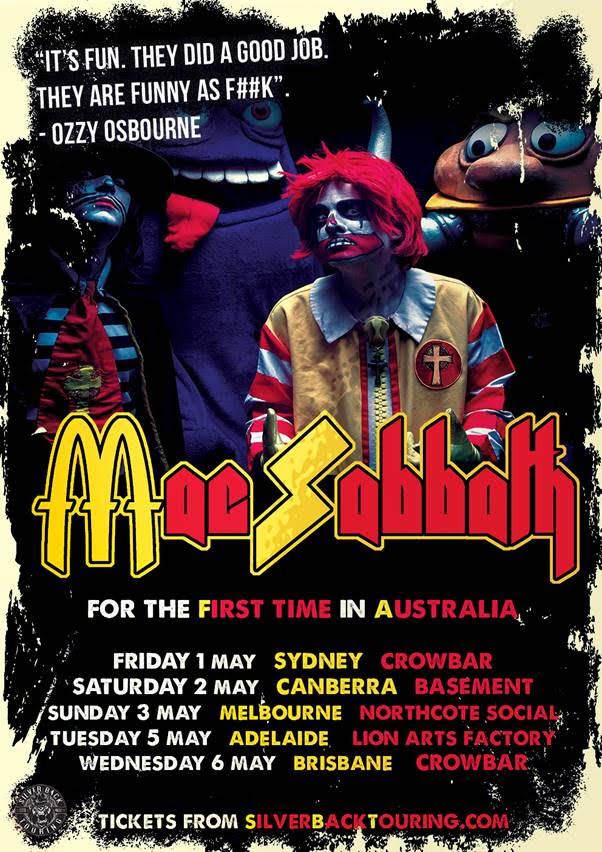 Mac Sabbath 2020 aus tour flyer